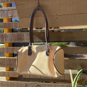 tan cylinder shoulder purse